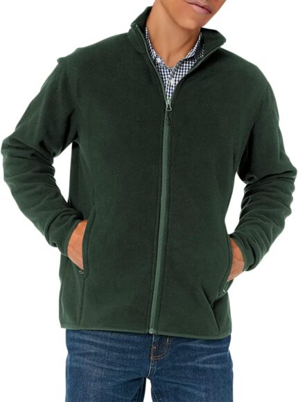Amazon Essentials Men's Full-Zip Fleece Jacket (Available in Big & Tall)