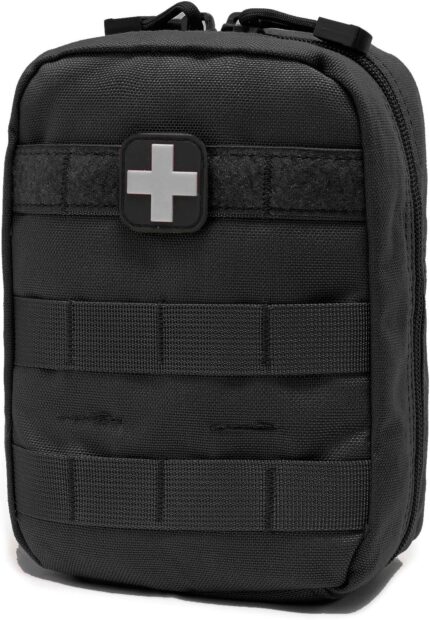 Carlebben EMT Pouch MOLLE Ifak Pouch Tactical MOLLE Medical First Aid Kit Utility Pouch (With Medical Supplies)
