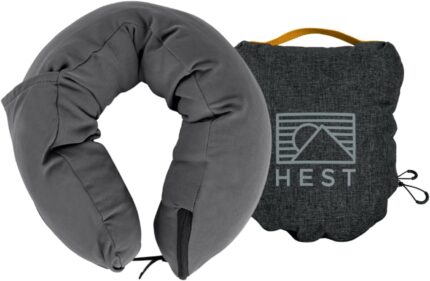 HEST Camping Pillow - Temperature Resilient, Memory Foam, Packable Travel Pillow