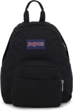 JanSport Half Pint Mini Backpack, 10.2 L - Durable Mini Bag Purse with Adjustable Shoulder Straps, Single Main Compartment, Zippered Stash Pocket, Black