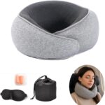 Neck Pillow for Traveling,Premium Memory Foam Travel Pillow, Removable Washable Neck Pillow Cover， Suitable for Airplanes,Offices and Cars