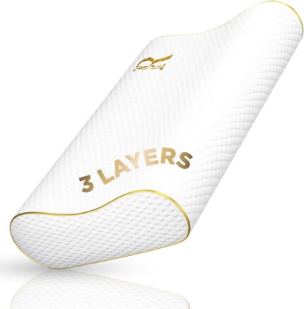 Royal Therapy Travel Memory Foam Cervical Pillow – Contour Pillow for Neck and Shoulder Pain