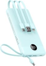VEEKTOMX Portable Charger Built-in Cables, Power Bank for iPhone, Fast Charge USB C Battery Pack Travel Essentials Powerbank Compatible with iPhone 17/16/15/14, Samsung S25/24