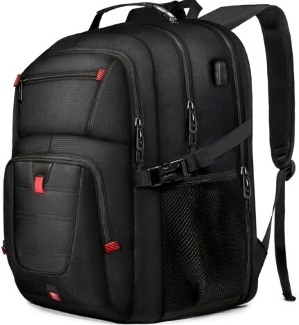 Z-MGKISS Travel Backpack, 50L Extra Large Travel Laptop backpack, Travel Backpack for Men Women with TSA Airline Approved Luggage Bussiness Backpack, Black