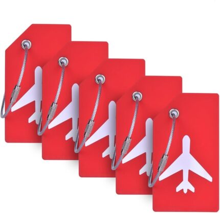 5Pack Silicone Luggage Tag with Name ID Card Perfect to Quickly Spot Luggage Suitcase by Ovener