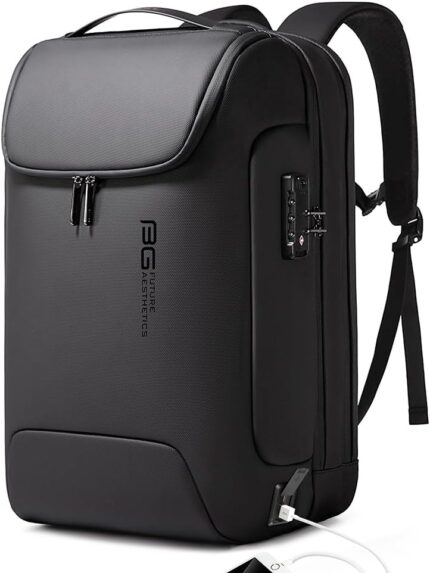 BANGE Men's Anti-Theft Backpack,Waterproof Fashion Travel Backpacks,High Tech Backpack with USB3.0 Charging Port,Business Laptop Backpack Fits 17.3 Inch Notebook…