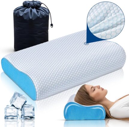 Cloud 9 Memory Foam Camping Hotel Travel Pillow for Neck Support and Snoring– Compact, Ergonomic & Perfect for Hotel Travel (Travel)