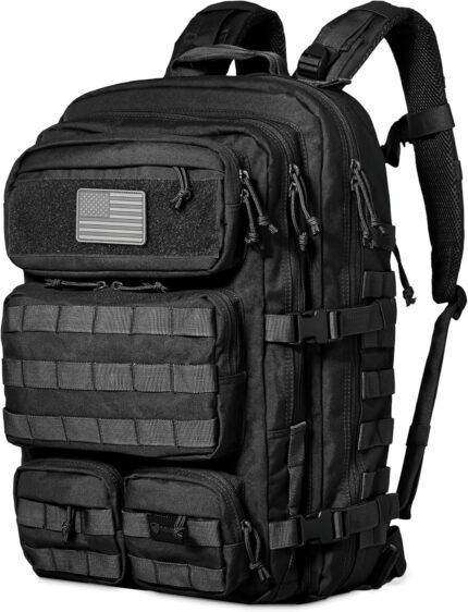 Falko Tactical Backpack for Men and Women 50L Backpack 2.4x Stronger Large Military Molle Rucksack, Bugout Backpack Outdoors