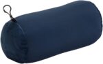 Microbead Bolster Tube Travel Pillow - Compact Neck Roll Pillow for Airplane, Car, or Home - Soft Lumbar Support Pillow - Navy