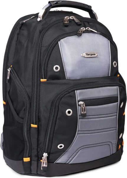 Targus Drifter II Laptop Backpack, Black/Gray – Backpack for Men for Business and Travel, Durable Water-Resistant Material, Fits up to 17" Laptops (TSB239US)