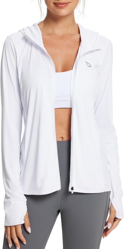 baleaf Women's Sun Protection Jacket Hoodie Clothing Lightweight Long Sleeve Sun Cover Up Shirt